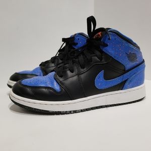 AIR JORDAN 1 MID RETRO BLUE BLACK 544725-048